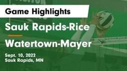 Sauk Rapids-Rice  vs Watertown-Mayer  Game Highlights - Sept. 10, 2022