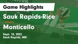Sauk Rapids-Rice  vs Monticello  Game Highlights - Sept. 10, 2022