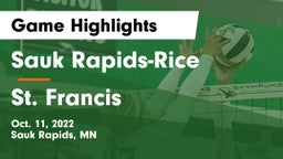 Sauk Rapids-Rice  vs St. Francis  Game Highlights - Oct. 11, 2022