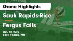 Sauk Rapids-Rice  vs Fergus Falls  Game Highlights - Oct. 18, 2022