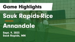 Sauk Rapids-Rice  vs Annandale  Game Highlights - Sept. 9, 2023