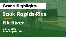 Sauk Rapids-Rice  vs Elk River  Game Highlights - Oct. 7, 2023