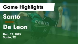 Santo  vs De Leon  Game Highlights - Dec. 19, 2023