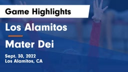 Los Alamitos  vs Mater Dei  Game Highlights - Sept. 30, 2022
