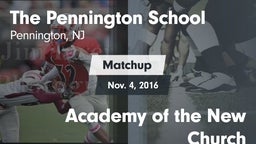 Matchup: Pennington vs. Academy of the New Church 2016
