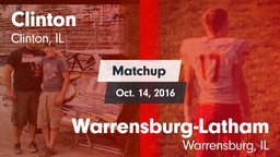 Matchup: Clinton  vs. Warrensburg-Latham  2016