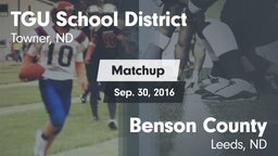Matchup: TGU School District vs. Benson County 2016