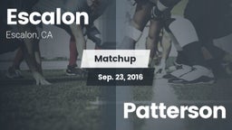 Matchup: Escalon  vs. Patterson 2016