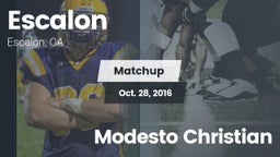 Matchup: Escalon  vs. Modesto Christian 2016