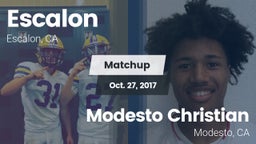 Matchup: Escalon  vs. Modesto Christian  2017