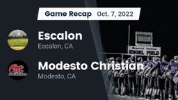 Recap: Escalon  vs. Modesto Christian  2022