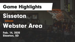 Sisseton  vs Webster Area  Game Highlights - Feb. 14, 2020