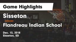 Sisseton  vs Flandreau Indian School Game Highlights - Dec. 13, 2018