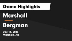 Marshall  vs Bergman Game Highlights - Dec 13, 2016
