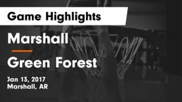 Marshall  vs Green Forest  Game Highlights - Jan 13, 2017