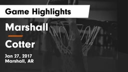 Marshall  vs Cotter  Game Highlights - Jan 27, 2017