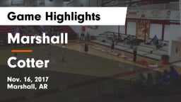Marshall  vs Cotter  Game Highlights - Nov. 16, 2017