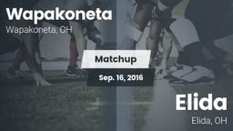 Matchup: Wapakoneta High vs. Elida  2016