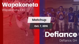 Matchup: Wapakoneta High vs. Defiance  2016