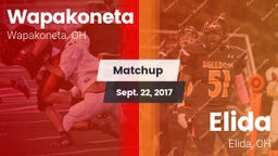 Matchup: Wapakoneta High vs. Elida  2017