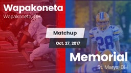 Matchup: Wapakoneta High vs. Memorial  2017