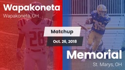 Matchup: Wapakoneta High vs. Memorial  2018
