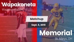 Matchup: Wapakoneta High vs. Memorial  2019