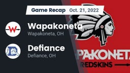 Recap: Wapakoneta  vs. Defiance  2022