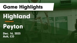 Highland  vs Peyton  Game Highlights - Dec. 16, 2023