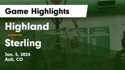 Highland  vs Sterling  Game Highlights - Jan. 5, 2024