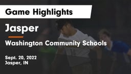 Jasper  vs Washington Community Schools Game Highlights - Sept. 20, 2022