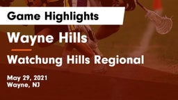 Wayne Hills  vs Watchung Hills Regional  Game Highlights - May 29, 2021