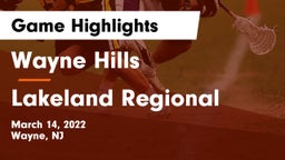 Wayne Hills  vs Lakeland Regional  Game Highlights - March 14, 2022