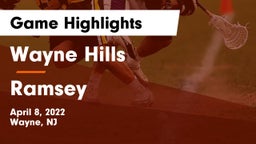 Wayne Hills  vs Ramsey  Game Highlights - April 8, 2022