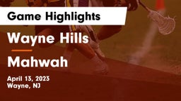 Wayne Hills  vs Mahwah  Game Highlights - April 13, 2023