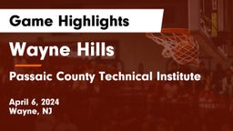 Wayne Hills  vs Passaic County Technical Institute Game Highlights - April 6, 2024