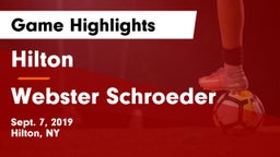 Hilton  vs Webster Schroeder  Game Highlights - Sept. 7, 2019