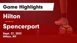 Hilton  vs Spencerport  Game Highlights - Sept. 27, 2022