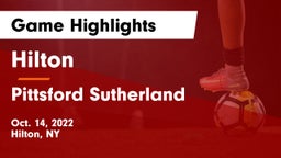 Hilton  vs Pittsford Sutherland  Game Highlights - Oct. 14, 2022
