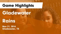 Gladewater  vs Rains  Game Highlights - Nov 21, 2016