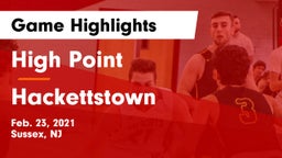 High Point  vs Hackettstown  Game Highlights - Feb. 23, 2021