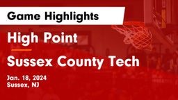High Point  vs Sussex County Tech  Game Highlights - Jan. 18, 2024