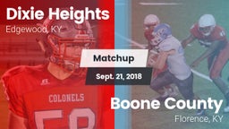 Matchup: Dixie Heights High vs. Boone County  2018