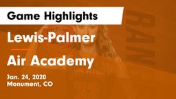Lewis-Palmer  vs Air Academy  Game Highlights - Jan. 24, 2020