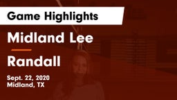 Midland Lee  vs Randall  Game Highlights - Sept. 22, 2020