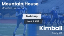 Matchup: Mountain House High vs. Kimball  2018