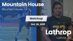 Matchup: Mountain House High vs. Lathrop  2018