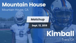 Matchup: Mountain House High vs. Kimball  2019