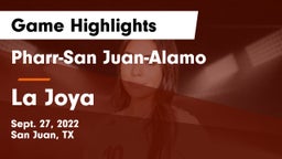 Pharr-San Juan-Alamo  vs La Joya  Game Highlights - Sept. 27, 2022