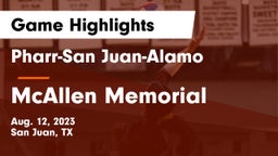 Pharr-San Juan-Alamo  vs McAllen Memorial  Game Highlights - Aug. 12, 2023